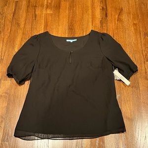 Antonio Melani Black Short Sleeve Blouse